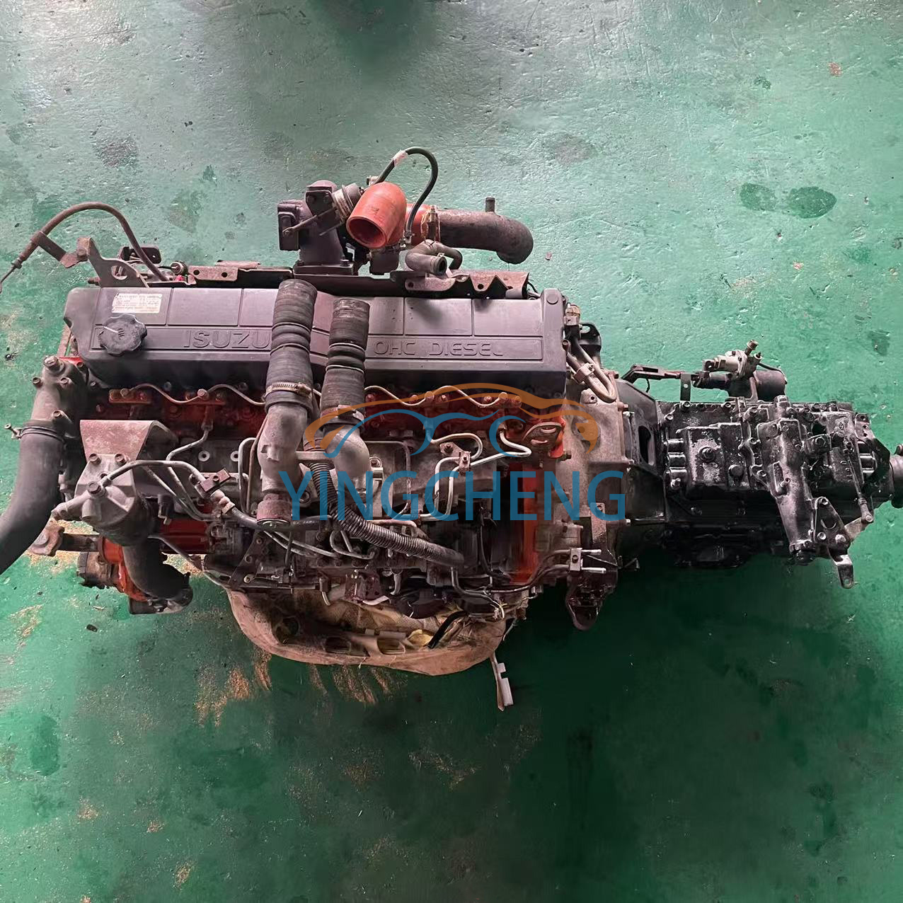Best Price Good Condition Used Japanese Diesel Engine 6HE1T Engine for Isuzu