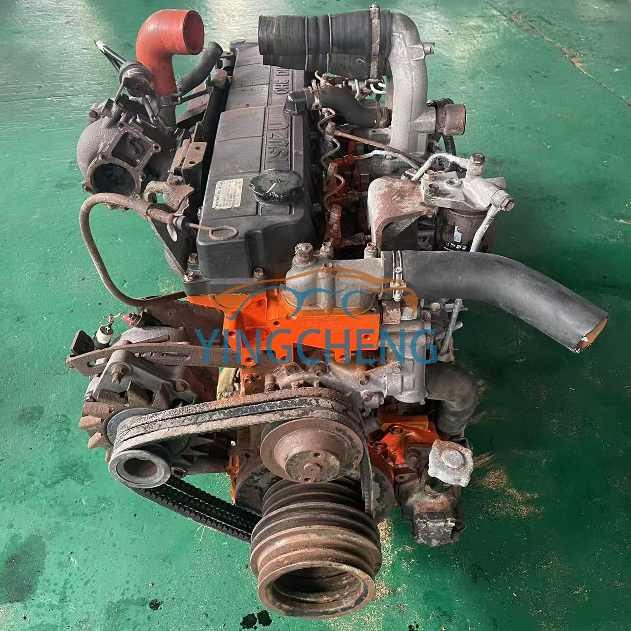 Best Price Good Condition Used Japanese Diesel Engine 6HE1T Engine for Isuzu